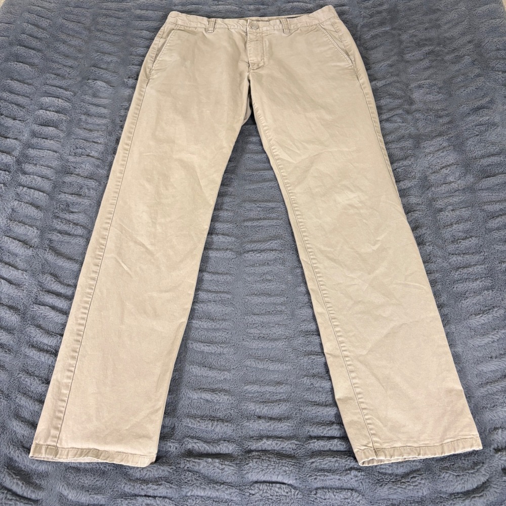 Bonobos Mens Slim Chino Pants Khaki Tan Stretch Cotton Size 32x32